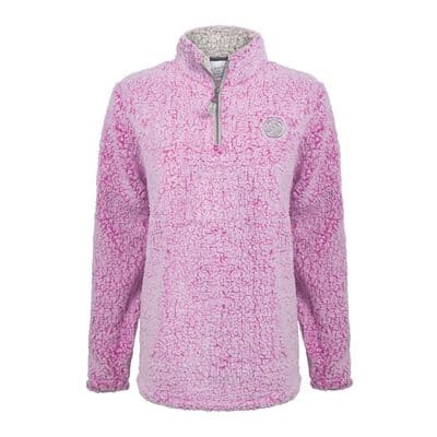 MAGENTA SHERPA 1/4 ZIP JACKET - S