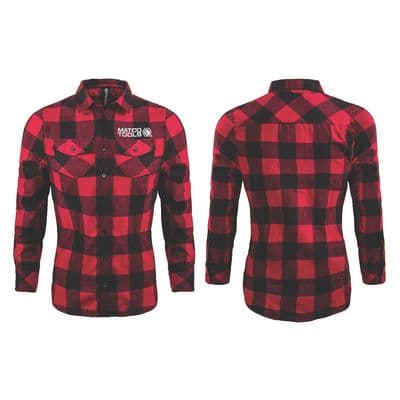 WOMEN'S RED/BLACK FLANNEL SHIRT - M