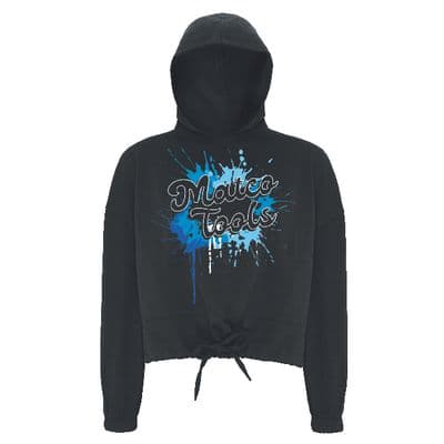 SPLATTER CROPPED HOODIE - M