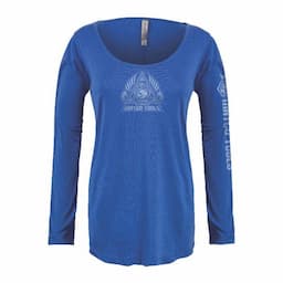 LADIES LONG SLEEVE PLATINUM SCOOP T-SHIRT - XL