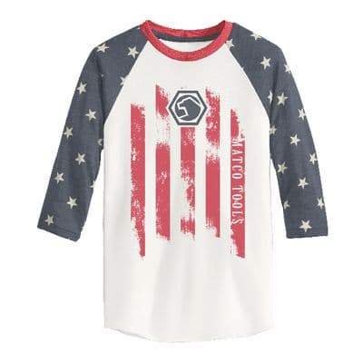 LADIES STARS BASEBALL 3/4 SLEEVE T-SHIRT - S