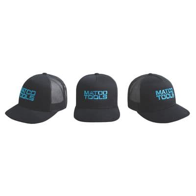 FLEXFIT FLAT BLACK/TEAL HAT