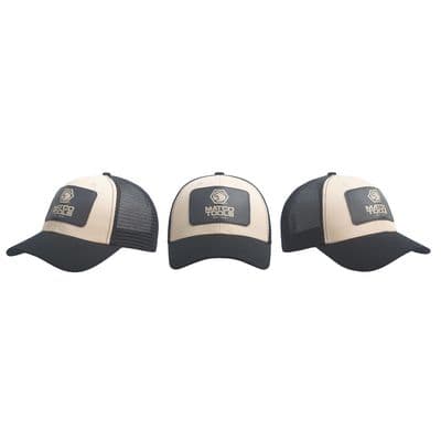 BLACK LEATHER PATCH HAT