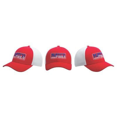 FLEXFIT RED / WHITE HAT - L/XL