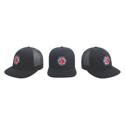 FLEXFIT BLACK FLATBILL HAT