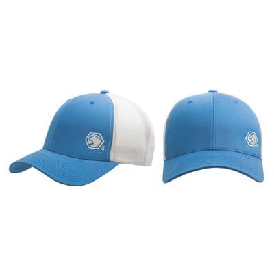 STEEL BLUE/SIVLER FLEXFIT HAT
