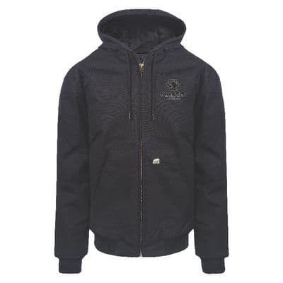 MEN'S BERNE ICECAP INSULATED HOODED WORK JACKET, BLACK - 2XL
