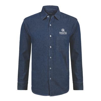 MEN'S DENIM LONG SLEEVE SHIRT - 3XL