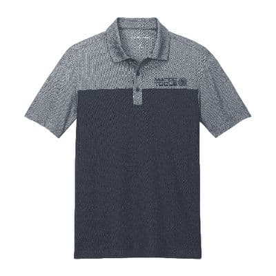 NAVY HEATHER POLO - 3XL