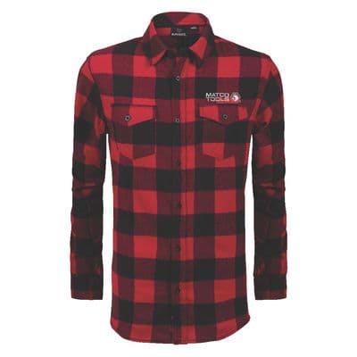 RED PLAID FLANNEL SHIRT - 3XL