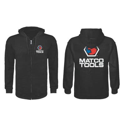 MEN'S BLACK TEAM SHOP FULL ZIP HOODIE WITH ICONIC MATCO LOGO - XL