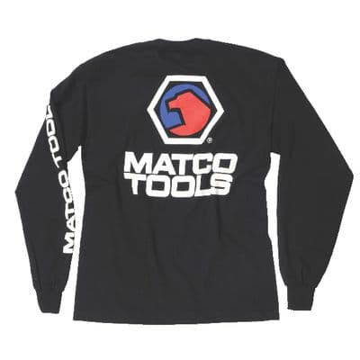 MEN'S BLACK LONG SLEEVE SHIRT WITH MATCO ICONIC LOGO - M