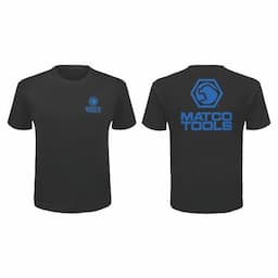 MEN'S BLACK BLUE LOGO T-SHIRT -S