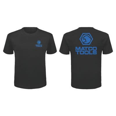 MEN'S BLACK BLUE LOGO T-SHIRT -S