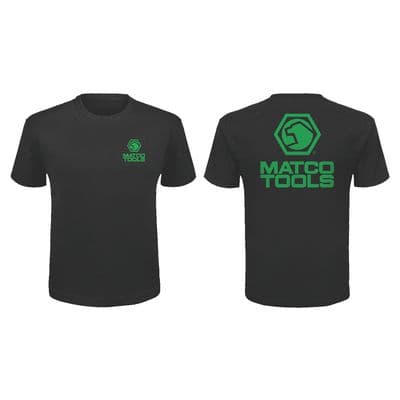 MEN'S BLACK GREEN LOGO T-SHIRT -XL