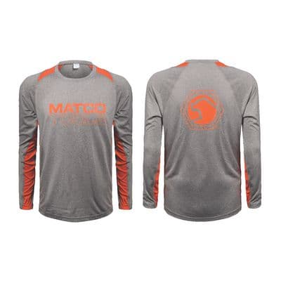 ORANGE BLOCK LONG SLEEVE TECH T-SHIRT - L