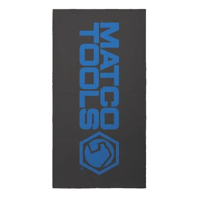 MATCO TOOLS BEACH TOWEL, BLACK WITH BLUE LOGO