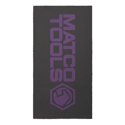 MATCO TOOLS BEACH TOWEL, BLACK WITH PURPLE LOGO