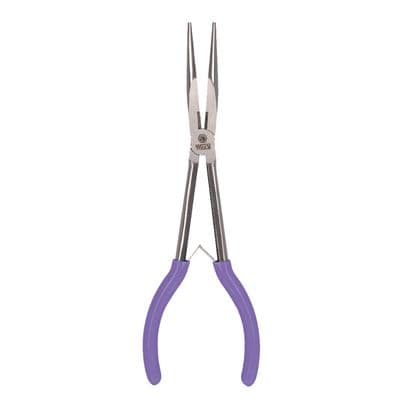 11" LONG REACH LONG NOSE PLIERS WITH CUTTER - PURPLE