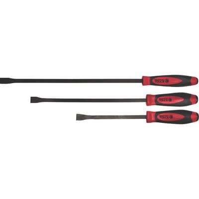 3 PIECE STRAIGHT TIP PRY BAR SET - RED