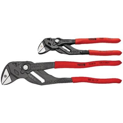 2 PIECE BLACK PLIERS WRENCH SET