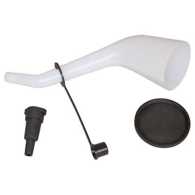 RIGHT ANGLE FUNNEL WITH LID AND CAP