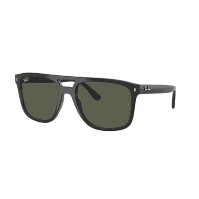 RAYBAN® 2213 POLISHED BLACK WITH GREEN LENSES