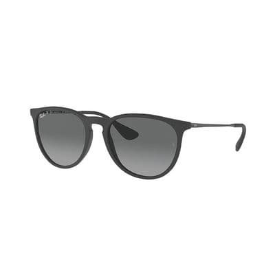 RAYBAN® ERIKA MATTE BLACK WITH LIGHT GRAY LENSES