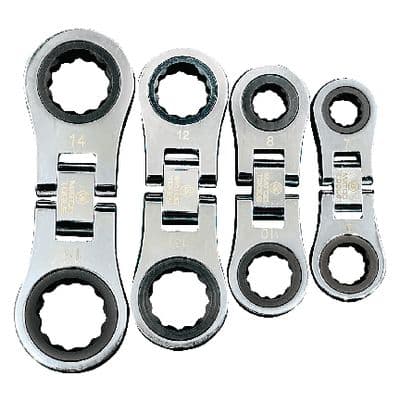 4 PIECE METRIC FLEX FINGER RATCHET WRENCH SET