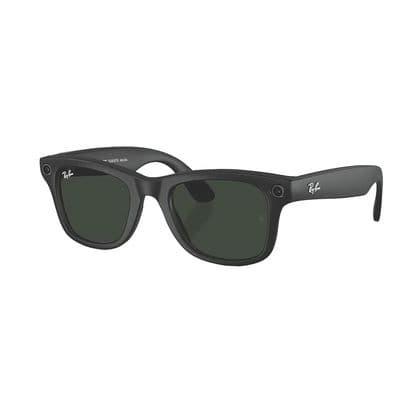 RAY-BAN META AI WAYFARER LARGE SHINY BLACK WITH TRANSITIONAL GRAPHITE GREEN LENSES (GEN 2)