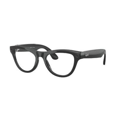 RAY-BAN META AI SKYLER SHINY BLACK WITH TRANSITIONAL GRAPHITE GREEN LENSES (GEN 2)
