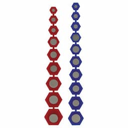 19 PIECE SAE/METRIC MAGNETIC INSERTS FOR SOCKETS
