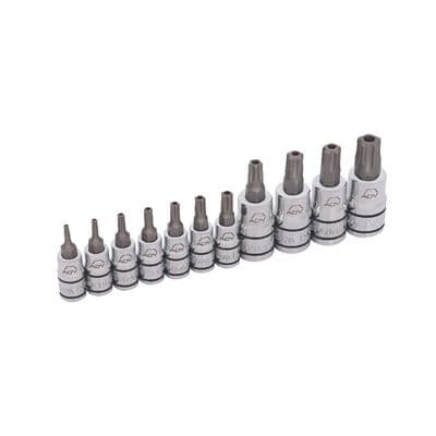 11 PIECE 1/4" AND 3/8" DRIVE ADV 5 POINT TAMPER-RESISTANT TORX PLUS® BIT SOCKET SET