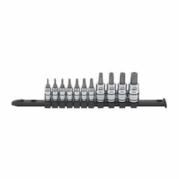 1/4" AND 3/8" DRIVE 11 PIECE ADV 5 POINT TAMPERPROOF TORX® PLUS BIT SOCKET SET