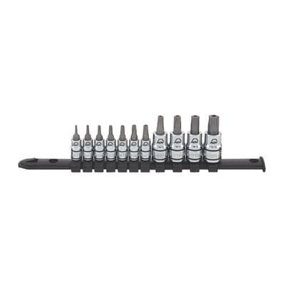 1/4" AND 3/8" DRIVE 11 PIECE ADV 5 POINT TAMPERPROOF TORX® PLUS BIT SOCKET SET