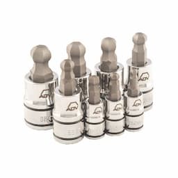 8 PIECE 1/4" AND 3/8" DRIVE METRIC HEX BALL BIT SOCKET SET