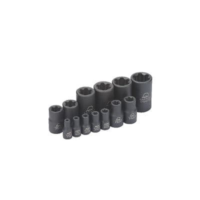 13 PIECE 1/2" 1/4" AND 3/8" DRIVE ADV INVERTED TORX® PLUS IMPACT SOCKET SET