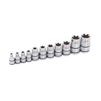 11 PIECE 1/4", 3/8", AND 1/2" DRIVE ADV INVERTED TORX® SOCKET SET