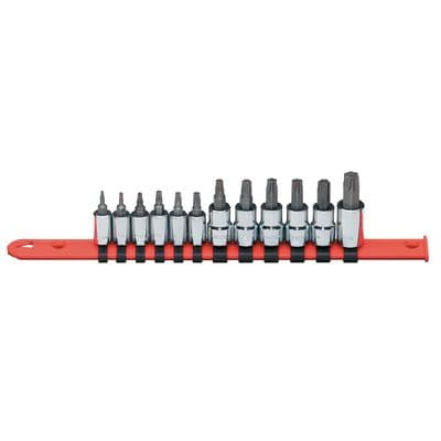 1/4" AND 3/8" DRIVE 12 PIECE TORX BIT SOCKET DRIVER SET