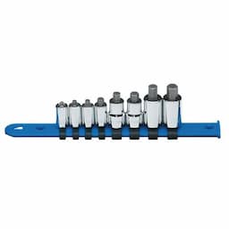 8 PIECE 1/4" AND 3/8" DRIVE METRIC STUBBY HEX SOCKET DRIVER SET