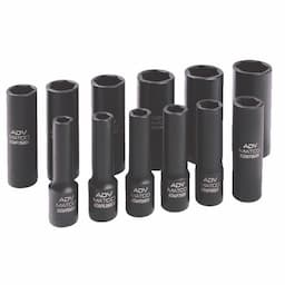 1/4" DRIVE 12 PIECE METRIC 6 POINT MAGNETIC ADV IMPACT SOCKET SET