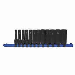 1/4" DRIVE 12 PIECE METRIC DEEP PRO NON-SLIP IMPACT SOCKET SET