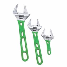 3 PIECE EXOSKELETON ADJUSTABLE WRENCH SET - GREEN