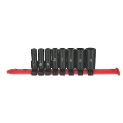 8 PIECE 1/4" DRIVE SAE 6 POINT ADV MID-LENGTH IMPACT SOCKET SET