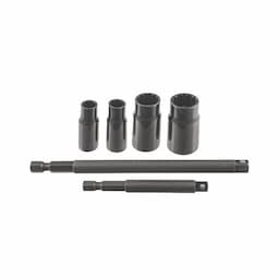 1/4" DRIVE 6 PIECE METRIC 12 POINT SEMI DEEP IMPACT FLIP SOCKET SET