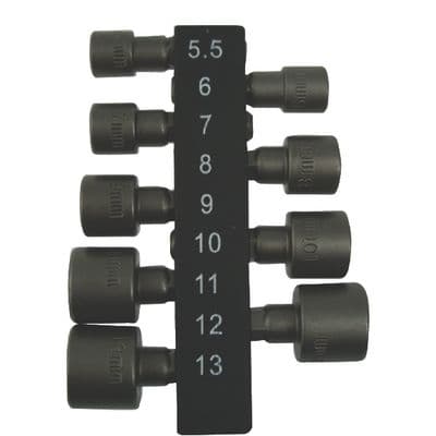 9 PIECE METRIC NUTDRIVER BIT SET