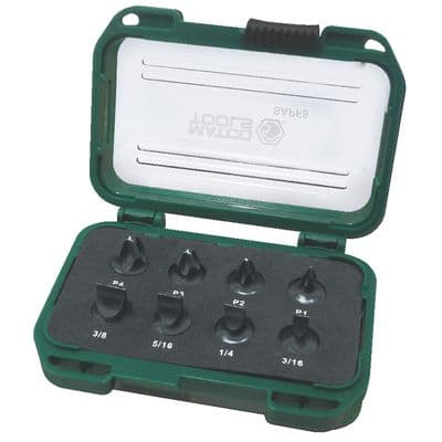 8 PIECE 1/4" DRIVE STUBBY FLAT & PHILLIPS SET