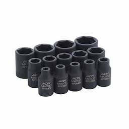 14 PIECE 1/4" DRIVE METRIC 6 POINT ADV IMPACT SOCKET SET