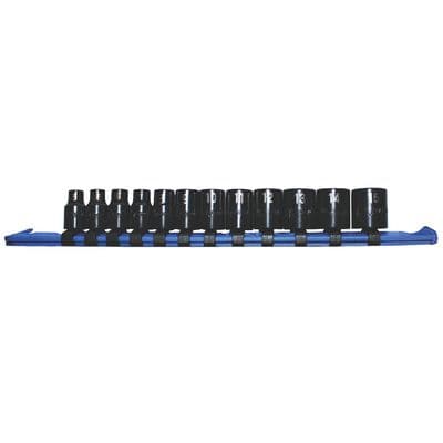 12 PIECE 1/4" DRIVE METRIC PRO NON-SLIP IMPACT SOCKET SET
