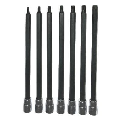 1/4" DRIVE 7 PIECE X-LONG TORX CHROME SOCKET SET